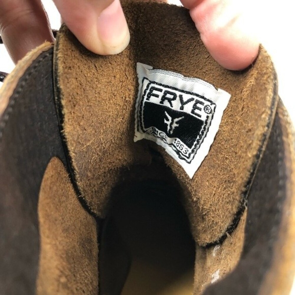 Vintage Frye Brown Leather Lace Up Boot Rare Made In The USA Size 6 - Picture 11 of 14